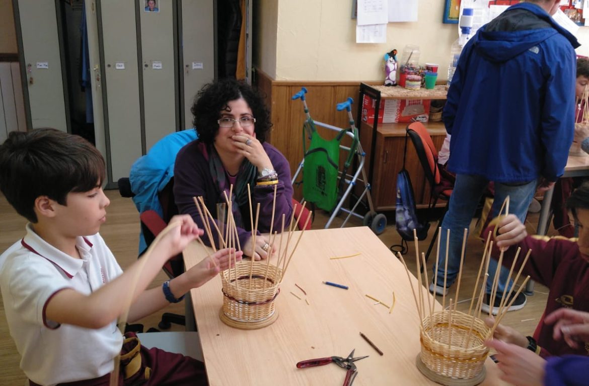 Taller de Cestería en Aspar “La Besana” con el Colegio Maestro Ávila de Salamanca